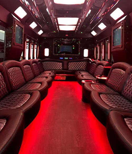 Led lights in a bus